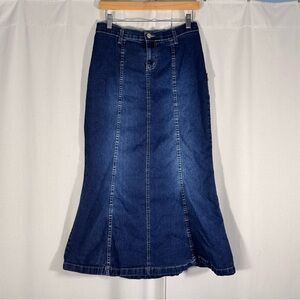 Vintage Watch LA Denim Maxi Skirt